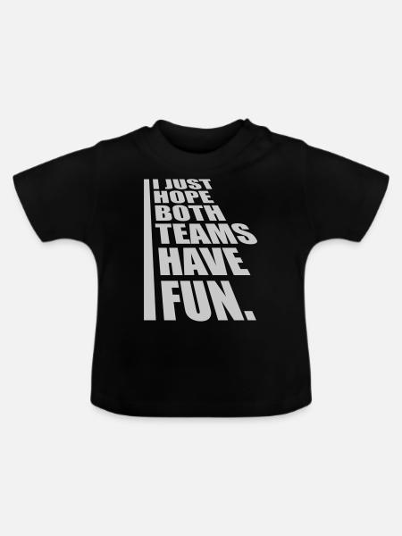 Both Teams Have Fun - Baby Bio-T-Shirt mit Rundhals - Schwarz