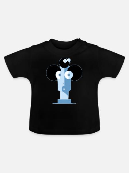 Fräulein Styli - Baby Bio-T-Shirt mit Rundhals - Schwarz