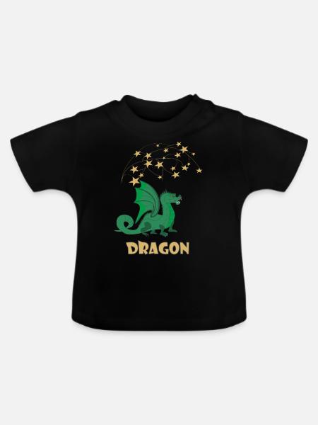 Dragon - Baby Bio-T-Shirt mit Rundhals - Schwarz