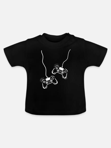Spielkonsolen-Controller - Baby Bio-T-Shirt mit Rundhals - Schwarz