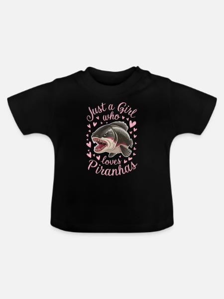 Piranha - Baby Bio-T-Shirt mit Rundhals - Schwarz