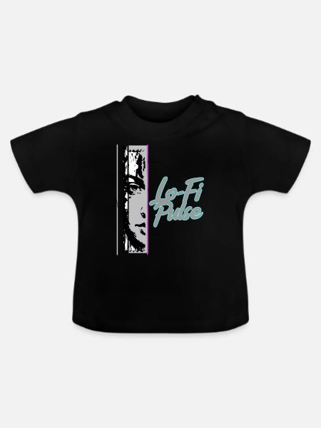 lofi2 - Baby Bio-T-Shirt mit Rundhals - Schwarz
