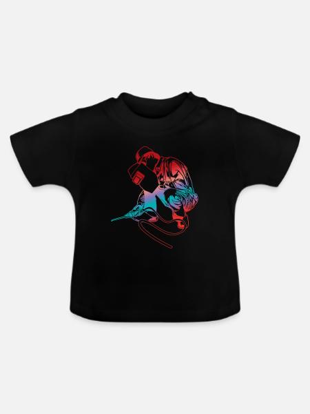 Schweißen - Baby Bio-T-Shirt mit Rundhals - Schwarz