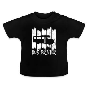 Bus Driver - Baby Organic T-Shirt with Round Neck - black - Front