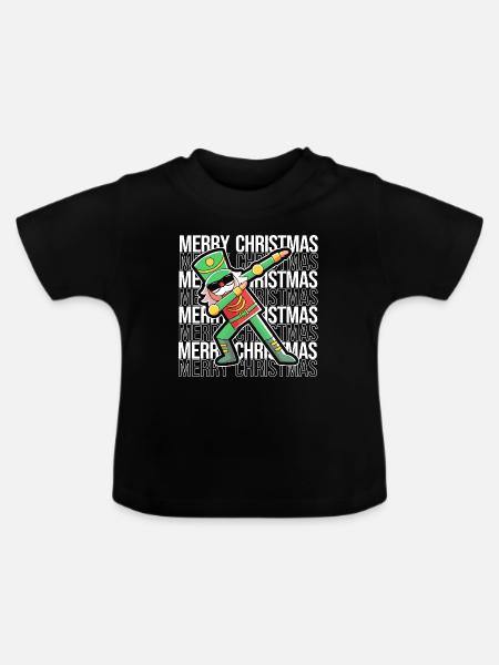 Weihnachten Nussknacker - Baby Bio-T-Shirt mit Rundhals - Schwarz