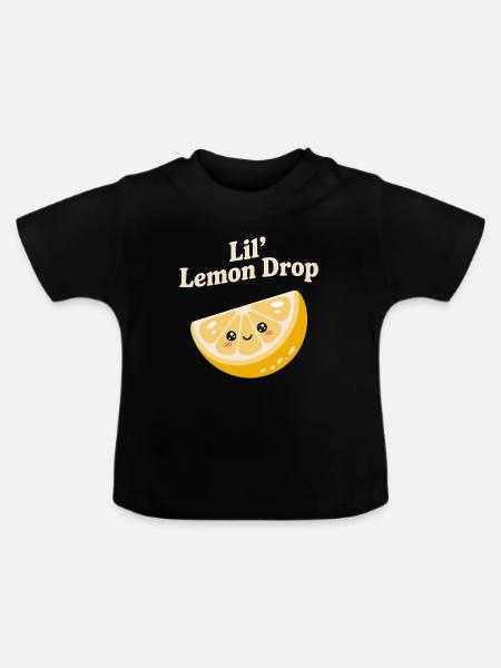 Lil’ Lemon Drop - Baby Bio-T-Shirt mit Rundhals - Schwarz