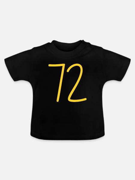 72 - Baby Bio-T-Shirt mit Rundhals - Schwarz