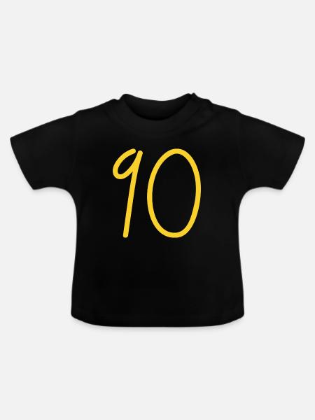 90 - Baby Bio-T-Shirt mit Rundhals - Schwarz