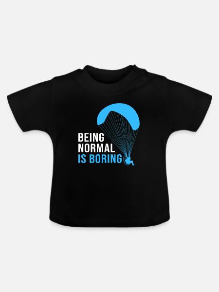 Skydive Paragliding - Baby Bio-T-Shirt mit Rundhals - Schwarz