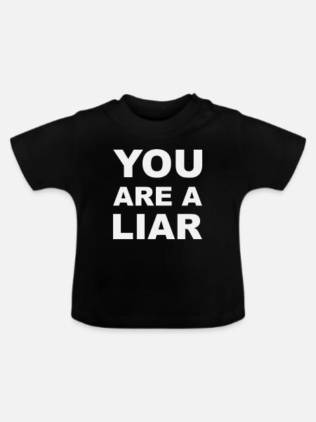 Lügner Lugner White - Baby Bio-T-Shirt mit Rundhals - Schwarz