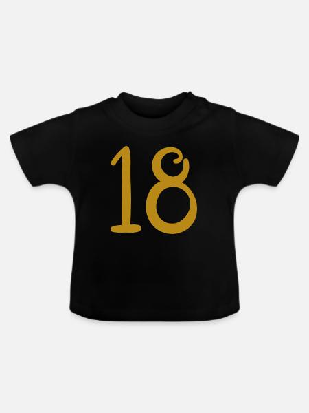 18 - Baby Bio-T-Shirt mit Rundhals - Schwarz