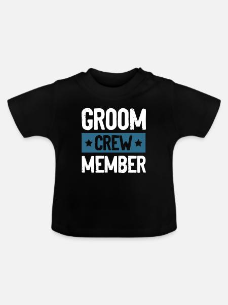 Groom Crew - Baby Bio-T-Shirt mit Rundhals - Schwarz