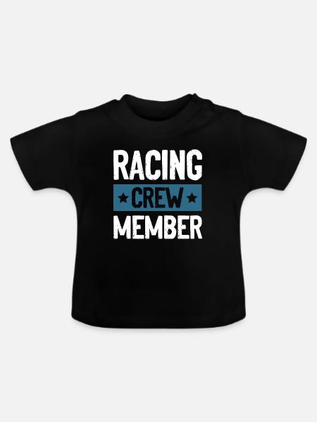 Racing Crew - Baby Bio-T-Shirt mit Rundhals - Schwarz