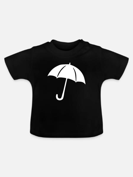 Regenschirm Regen Meteorologe Geschenk - Baby Bio-T-Shirt mit Rundhals - Schwarz