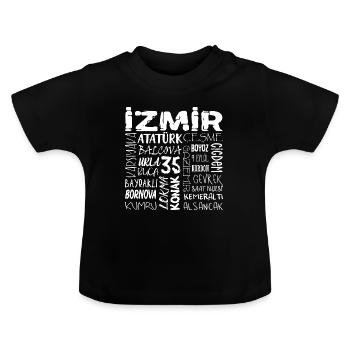 Izmir 35 Turquie - T-shirt bio col rond Bébé - noir - Devant