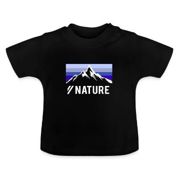 nature - T-shirt bio col rond Bébé - noir - Devant
