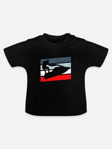 Jet Ski - Baby Bio-T-Shirt mit Rundhals - Schwarz