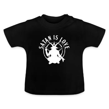 Satan | Satanismus Satanisten Satanist Geschenke - Baby Bio-T-Shirt mit Rundhals - Schwarz - Vorne