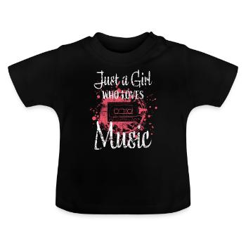 90-talets musikflickor musiker - Ekologisk T-shirt med rund hals baby - svart - Fram