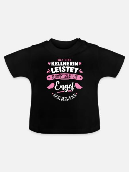 Kellnerin - Baby Bio-T-Shirt mit Rundhals - Schwarz