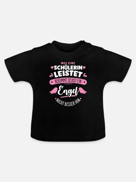 Schülerin - Baby Bio-T-Shirt mit Rundhals - Schwarz