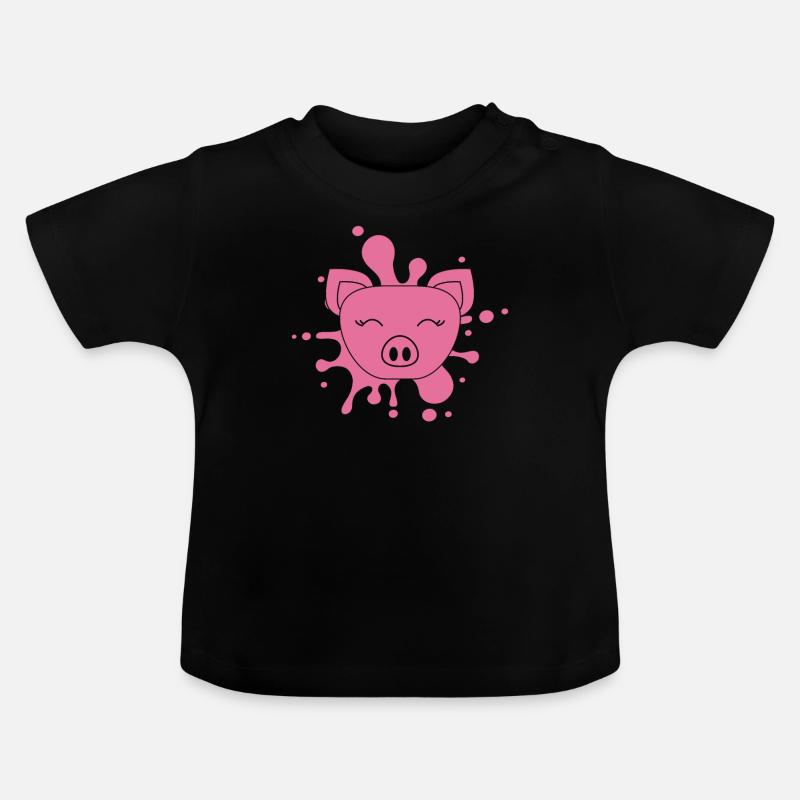 Cochons - T-shirt bio col rond Bébé - noir