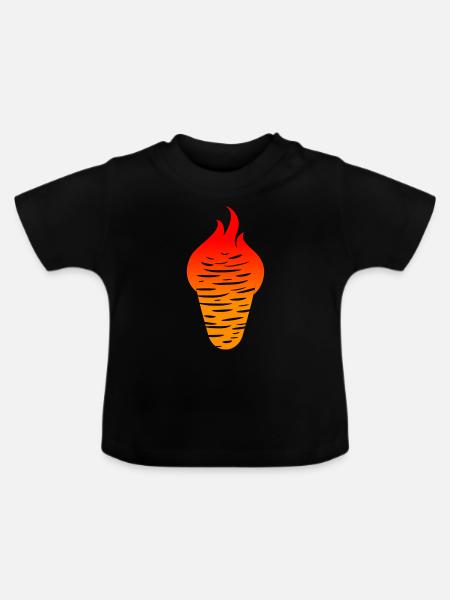Kebab - Baby Bio-T-Shirt mit Rundhals - Schwarz