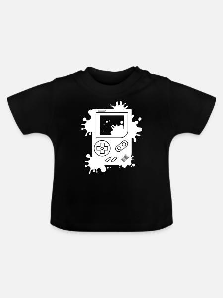 Gaming Konsole - Baby Bio-T-Shirt mit Rundhals - Schwarz