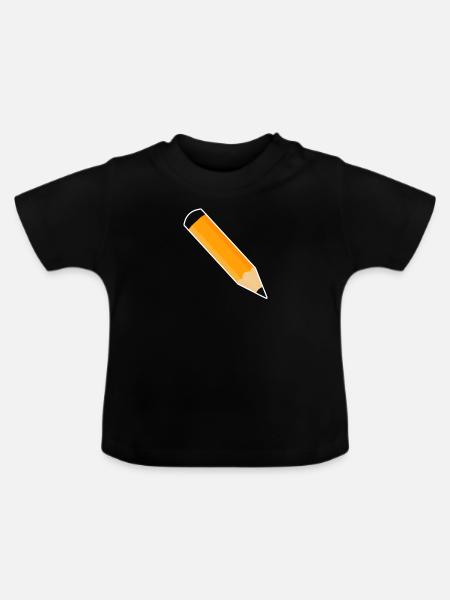 Stift - Baby Bio-T-Shirt mit Rundhals - Schwarz