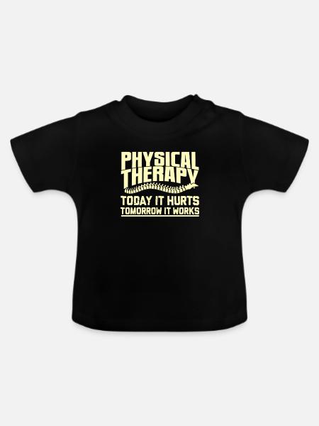 Physiotherapeut - Baby Bio-T-Shirt mit Rundhals - Schwarz