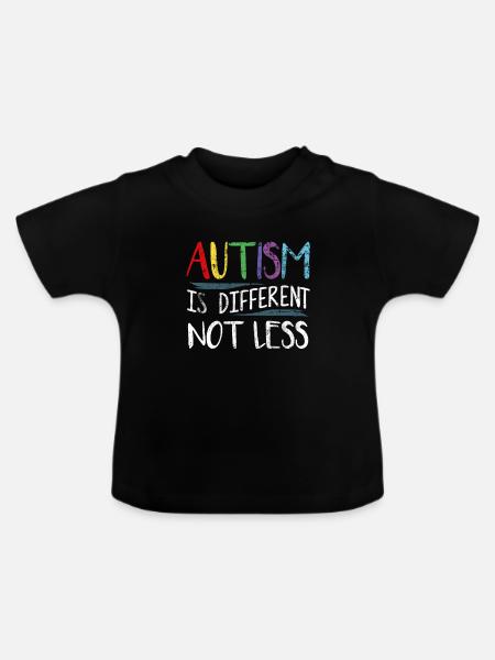 Autist Autismus - Baby Bio-T-Shirt mit Rundhals - Schwarz