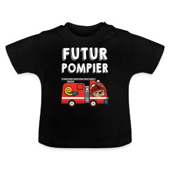HUmour Pour Bébé Cadeau Naissance - T-shirt bio col rond Bébé - noir - Devant