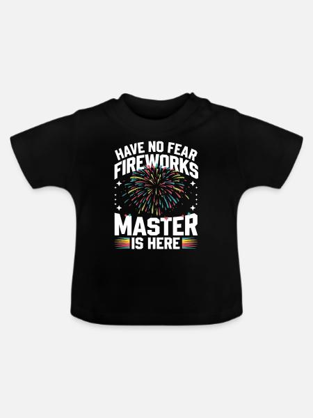 Pyrotechniker Feuerwerk Pyrotechnik - Baby Bio-T-Shirt mit Rundhals - Schwarz