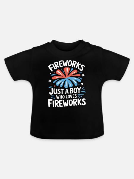 Pyrotechniker Feuerwerk Pyrotechnik - Baby Bio-T-Shirt mit Rundhals - Schwarz