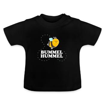 Children's Tshirt Bummel Hummel - Baby Organic T-Shirt with Round Neck - black - Front