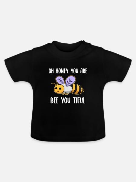 Lustiger Imker - Baby Bio-T-Shirt mit Rundhals - Schwarz