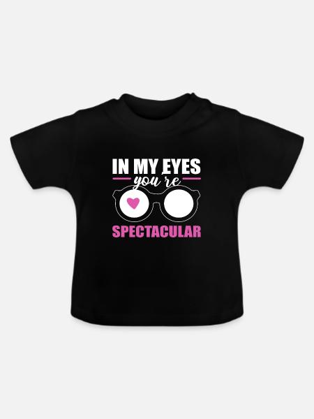 Lustige Optometrie Linsenhersteller - Baby Bio-T-Shirt mit Rundhals - Schwarz