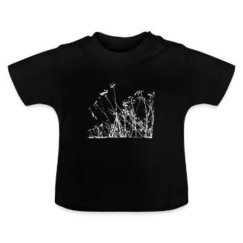 Plantes de prairie de la nature - T-shirt bio col rond Bébé - noir - Devant