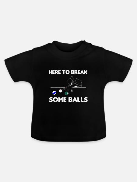 Poolspieler Billardspieler - Baby Bio-T-Shirt mit Rundhals - Schwarz
