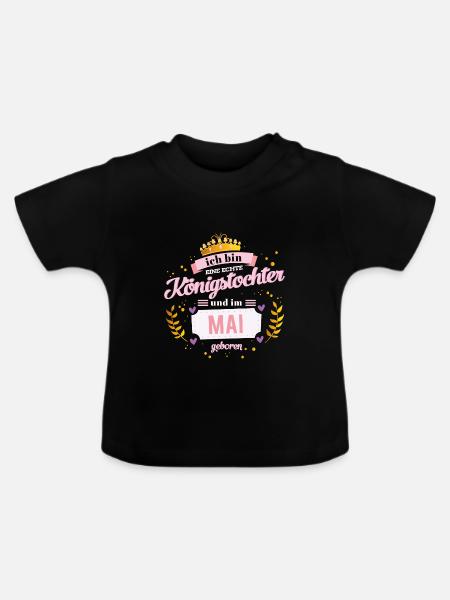 Mai Königstochter - Baby Bio-T-Shirt mit Rundhals - Schwarz