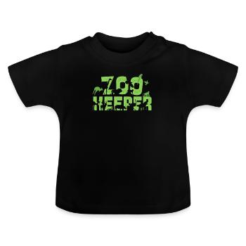Zoo Keeper - Baby Organic T-Shirt with Round Neck - black - Front