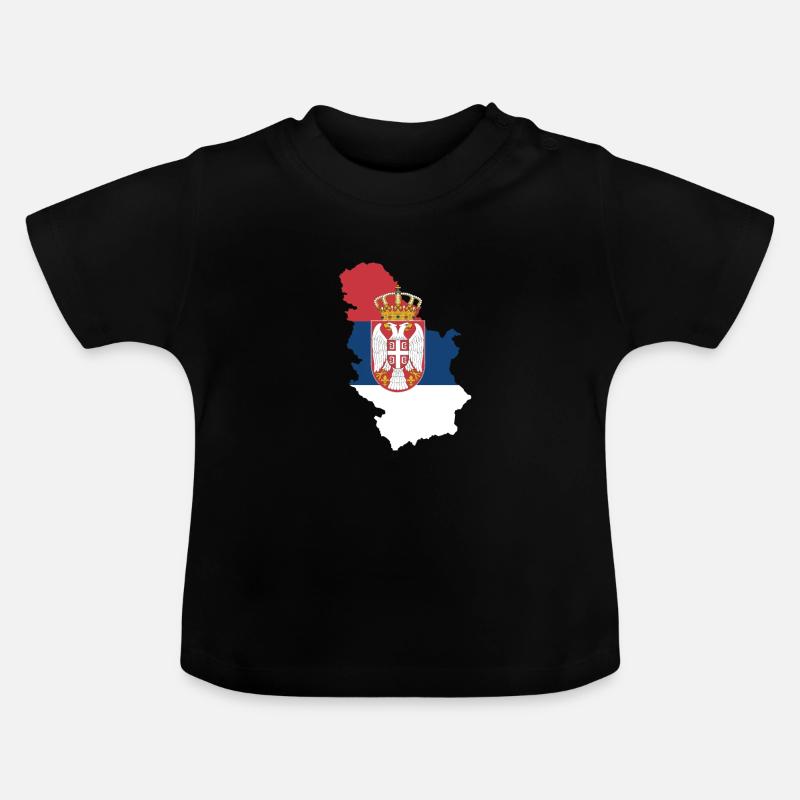Serbie - T-shirt bio col rond Bébé - noir