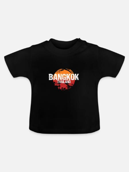 Bangkok - Baby Bio-T-Shirt mit Rundhals - Schwarz