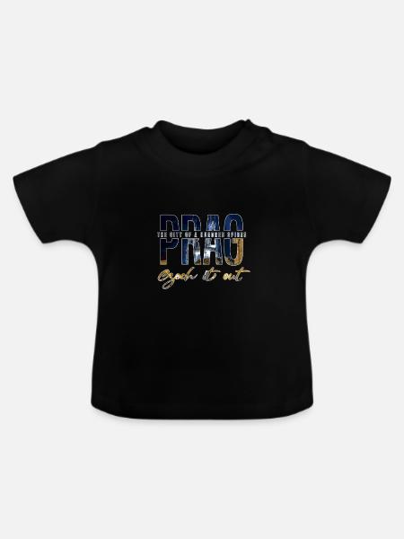 Prag - Baby Bio-T-Shirt mit Rundhals - Schwarz