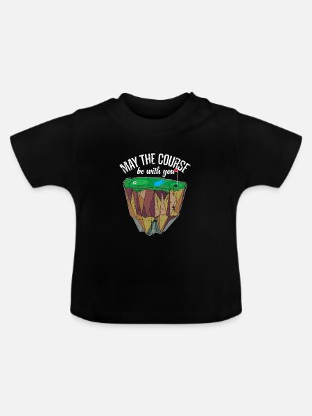 Golfplatz Golf Golfball - Baby Bio-T-Shirt mit Rundhals - Schwarz