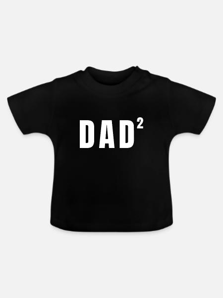 Papa papa - Baby Bio-T-Shirt mit Rundhals - Schwarz
