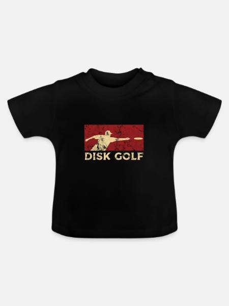 Disc Golf - Baby Bio-T-Shirt mit Rundhals - Schwarz