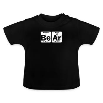 Cadeau Papa Gay Périodique Ours - T-shirt bio col rond Bébé - noir - Devant