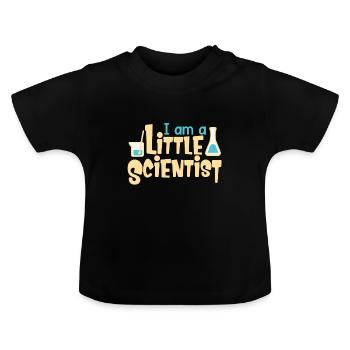 Je suis un petit chercheur - T-shirt bio col rond Bébé - noir - Devant