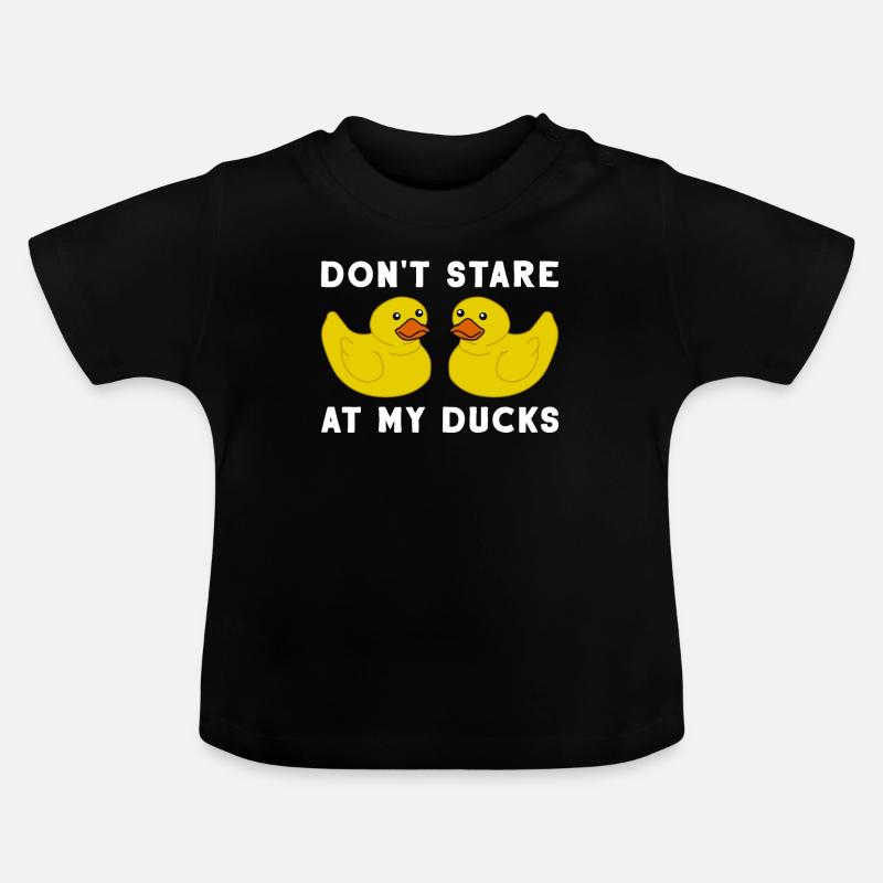 Canard caoutchouc caoutchouc canard canard jouet de bain canard - T-shirt bio col rond Bébé - noir